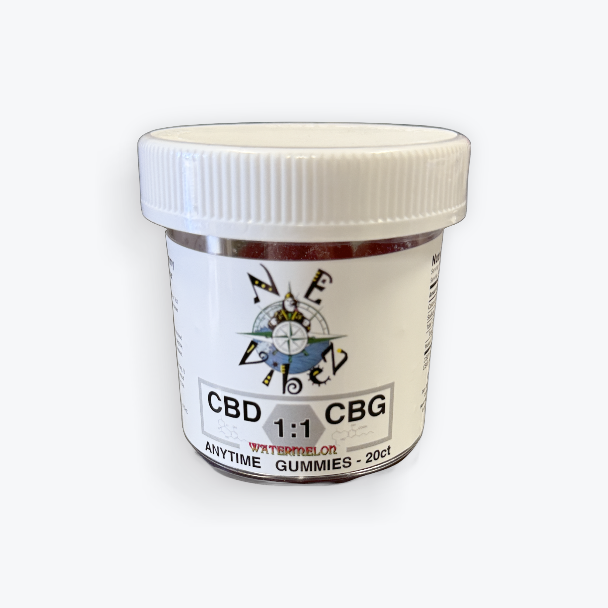N.E. Vibez - Anytime Gummies 1:1 20mg CBG + 20mg CBD